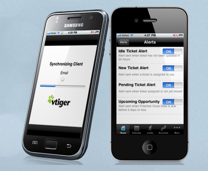 VTiger CRM en terminales moviles por Hostgreen