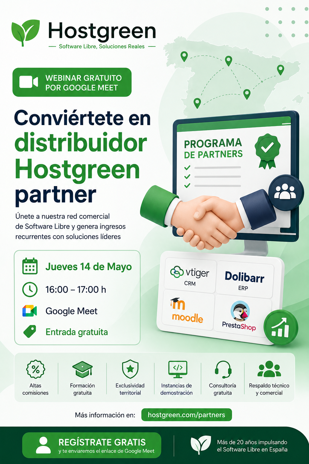 Webinar Distribuidores Hostgreen Partners - Programa de Partners Software Libre