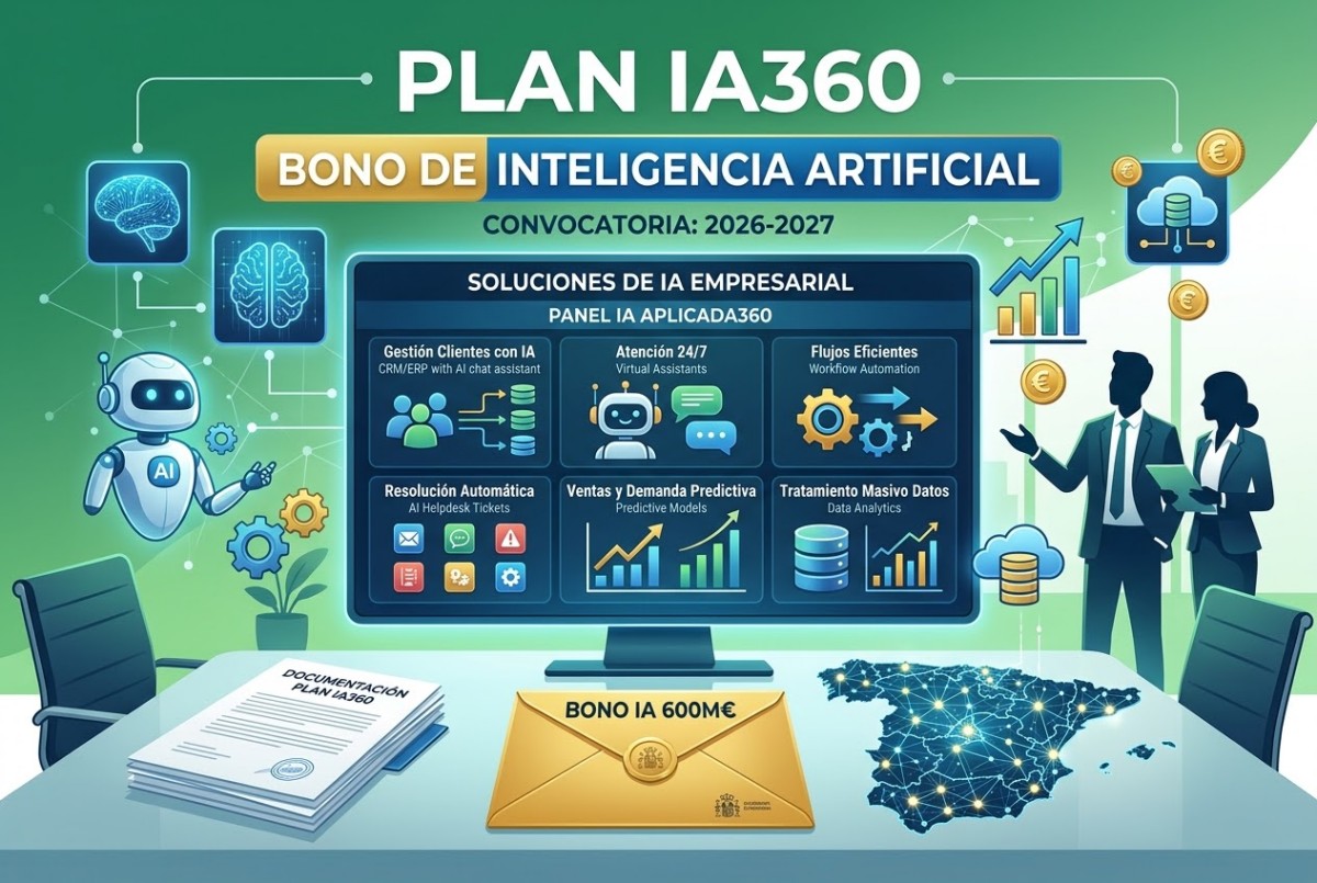 Plan IA360: Bono de Inteligencia Artificial para empresas y pymes en España.